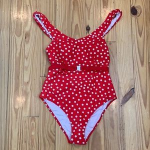 NWT Cupshe Red Polka Dot One Piece Swimsuit